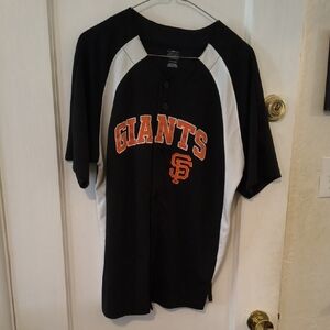 Giants Black and Orange Men's Jersey